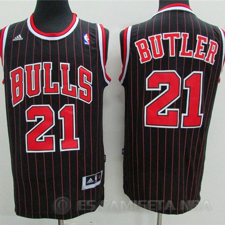 Camiseta retro Butler #21 Chicago Bulls Negro - Haga un click en la imagen para cerrar